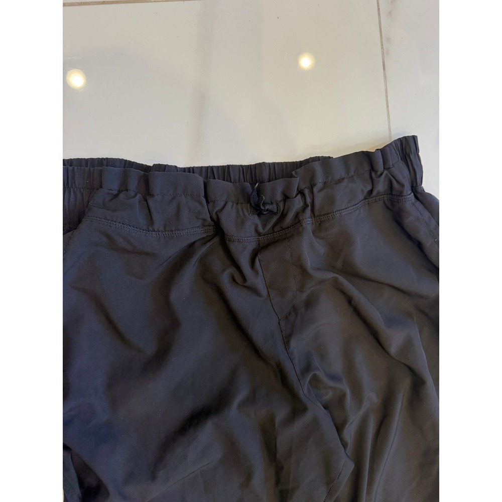 Black Lightweight Jogger Pants Elastic Waist Drawstring Athletic‎ Trousers - Picture 5 of 6